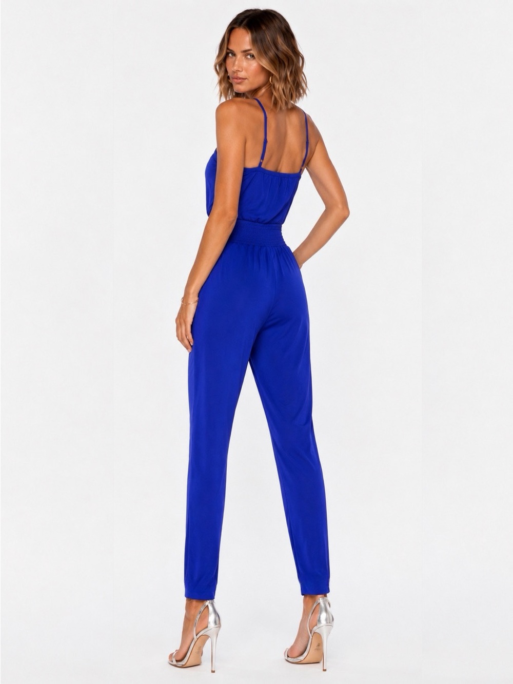 🇺🇸 Bebe Cobalt Blue Halter Jumpsuit 💙 - Picture 4 of 13